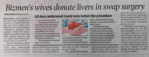 Bizmen’s wives donate livers in swap surgery